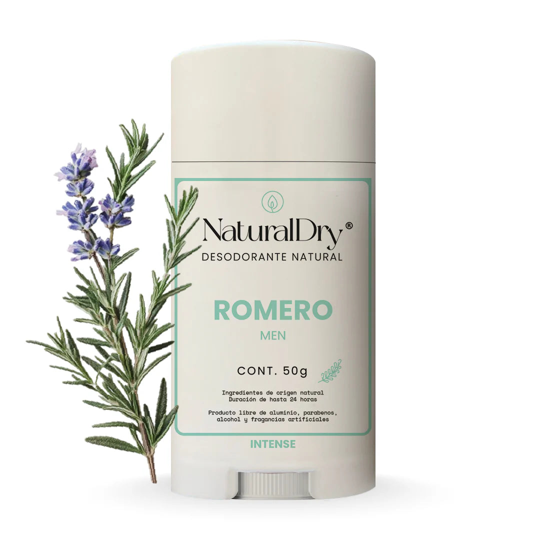 Desodorante natural en barra para HOMBRE (Aroma Romero con alumbre) NaturalDry
