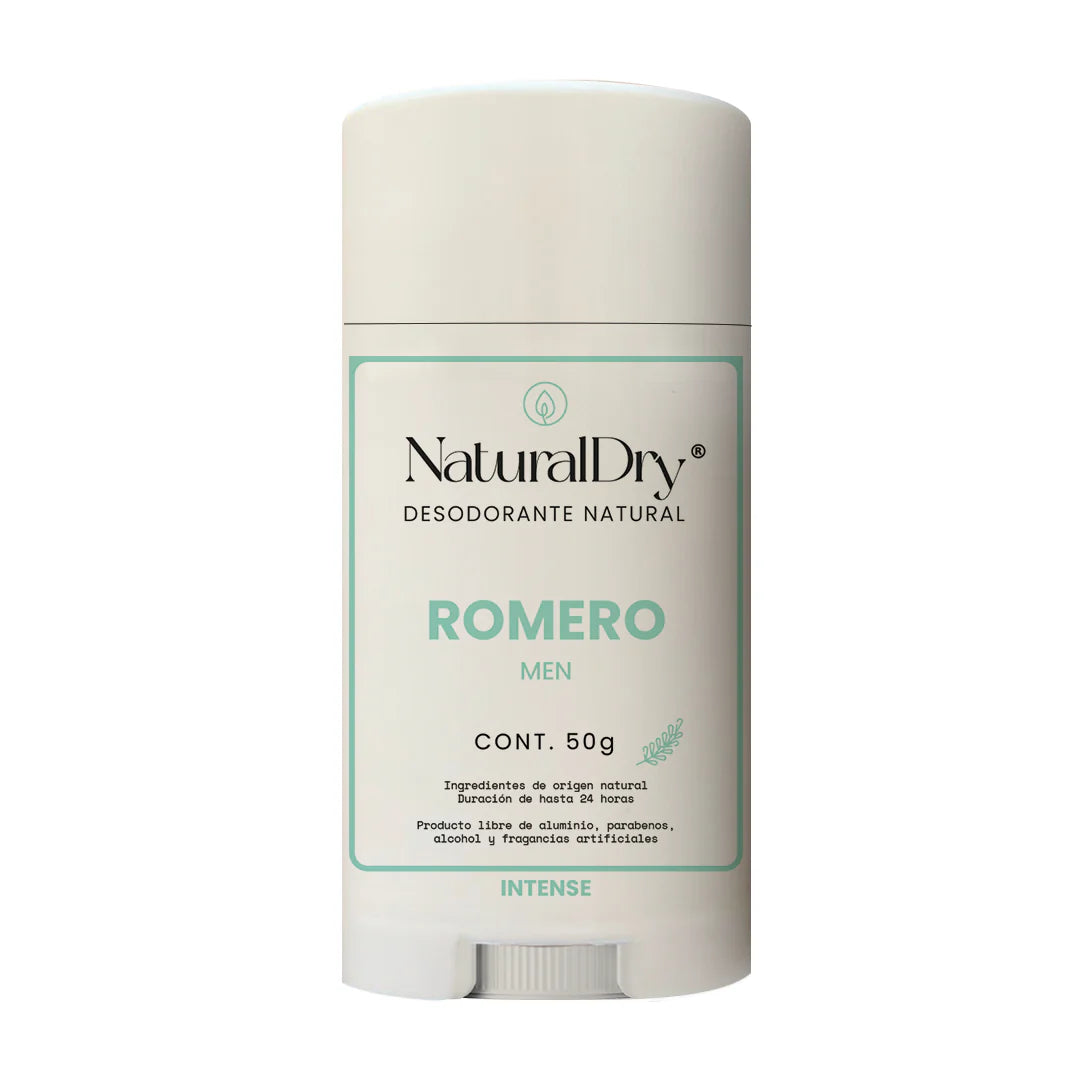 Desodorante natural en barra para HOMBRE (Aroma Romero con alumbre) NaturalDry