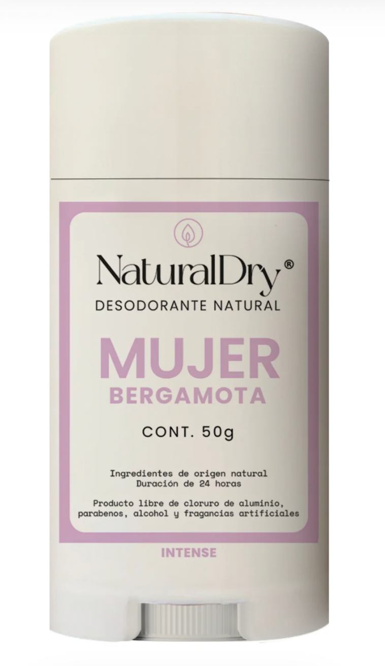 Desodorante natural Natural Dry MUJER INTENSE en barra - Aroma Bergamota con ALUMBRE