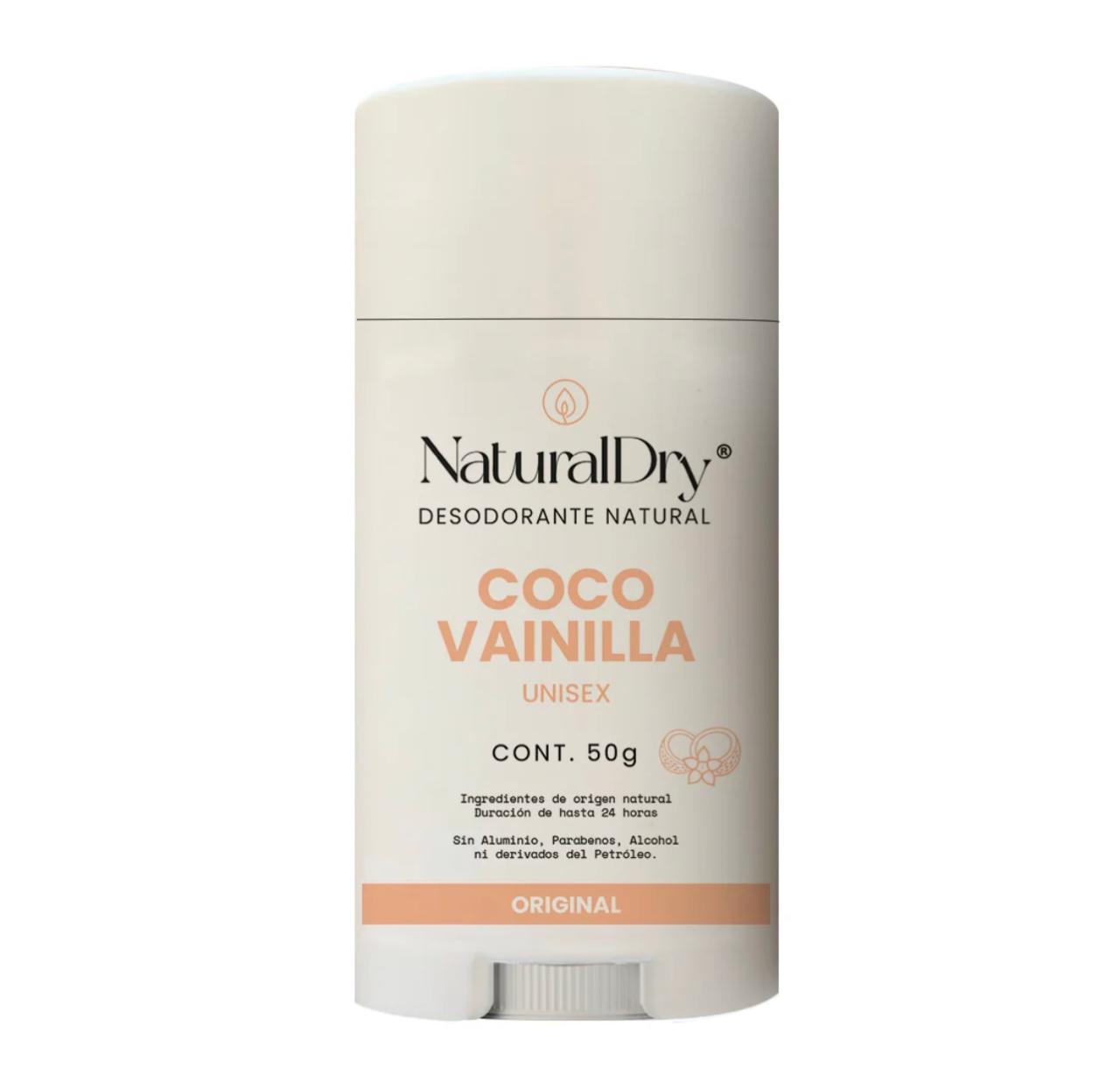 Desodorante natural NaturalDry en barra - Coco-Vainilla (Unisex)
