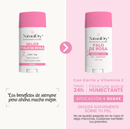 Desodorante natural Palo de Rosa Original NaturalDry