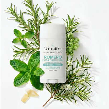 Desodorante natural en barra (Aroma Romero con alumbre) NaturalDry