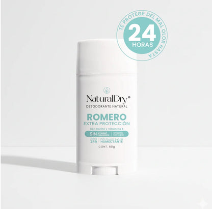 Desodorante natural en barra (Aroma Romero con alumbre) NaturalDry