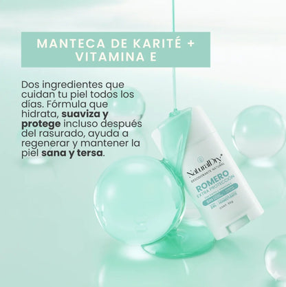 Desodorante natural en barra (Aroma Romero con alumbre) NaturalDry