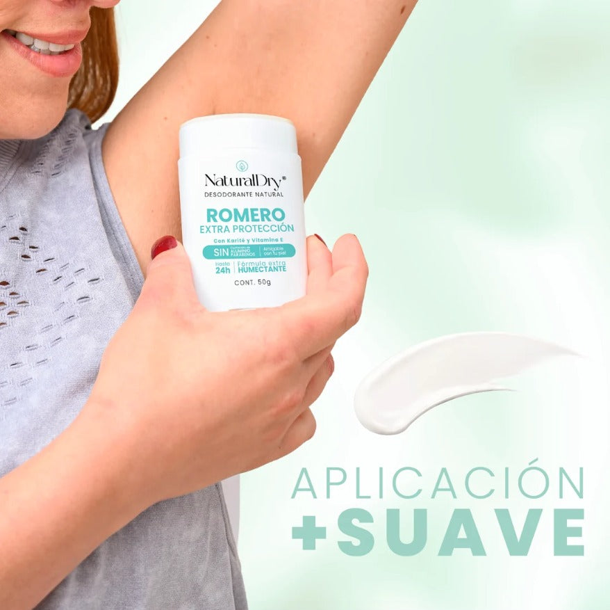 Desodorante natural en barra (Aroma Romero con alumbre) NaturalDry