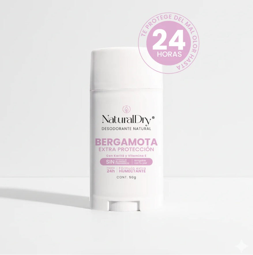 Desodorante natural Natural Dry MUJER INTENSE en barra - Aroma Bergamota con ALUMBRE