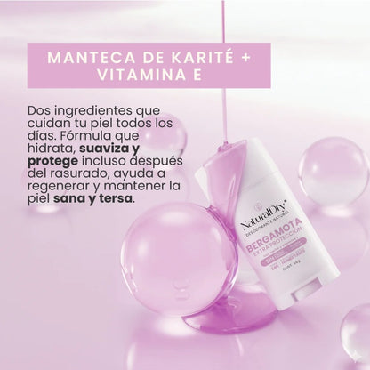 Desodorante natural Natural Dry MUJER INTENSE en barra - Aroma Bergamota con ALUMBRE
